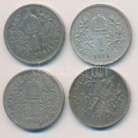 Ausztria 1899-1915. 1K Ag (4x) T:2-,3 /
Austria 1899-1915. 1 Corona Ag (4x) C:VF,F