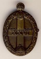 I. Világháborús katonai sapkajelvény "XXVI." jelzéssel T:2 /  Hungarian World War I. military cap badge with "XXVI" sign C:XF