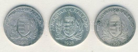 1926-38. 1P Ag (3x) T:2,3