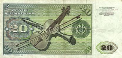 NDK 1961. 20M (2x) beváltható deviza T:III /
GDR 1961. 20 Deutsche Mark (2x) convertible foreign ex...