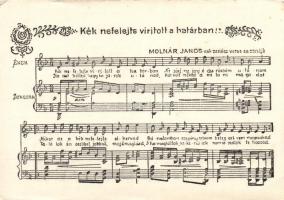 7 db régi kottás képeslap / 7 sheet music postcards