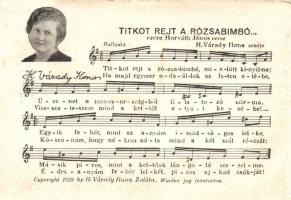 7 db régi kottás képeslap / 7 sheet music postcards