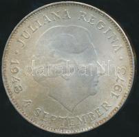 Hollandia 1973. 10G Ag "Julianna megkoronázásának 25. évfordulója" T:2 / Netherlands 1973. 10 Gulden Ag "25th anniversary of Reign" C:XF