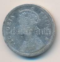 Brit-India 1891. 1/4R Ag "Viktória" T:2- / India-British 1891. 1/4 Rupee Ag "Victoria" C:VF