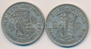 Nagy Britannia 1941. 1/2C Ag "VI.György" + 1946. 1/2C Ag "VI.György" T:2/2- /
G...