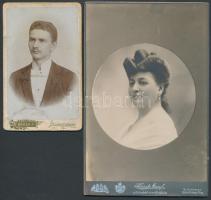 20 db keményhátú fénykép a Kossak (budapesti) és Baker (Selmecbányai) műtermekből