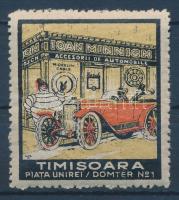 Temesvári autóalkatrész üzlet dekoratív levélzáró reklámbélyeg