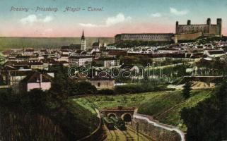 Pozsony with railway tunnel
