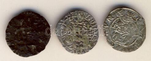 3db klf középkori dénár T:vegyes