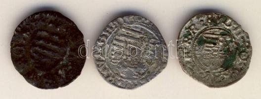 3db klf középkori dénár T:vegyes