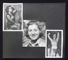 2 db erotikus fotó kartonlapra ragasztva