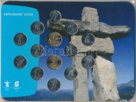 Kanada 2007-2010. 25c (12x) + 1$ (2x) szettben, a 2010-es Vancouver-i téli olimpia emlékére T:1 / Canada 2007-2010. 25 Cents (12x9 + 1 Dollar (2x) in set, "Vancouver 2010 Olympic and Paralympic winter games" C:1