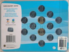 Kanada 2007-2010. 25c (12x) + 1$ (2x) szettben, a 2010-es Vancouver-i téli olimpia emlékére T:1 /
C...