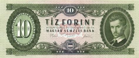 1975. 10Ft (2x) egymáshoz közeli sorszámmal T:I