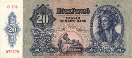 1932. 50P (2x) kétféle színű sorszámmal T:II+ + 1941. 20P (3x) kettő alacsony sorozatszámú T:II