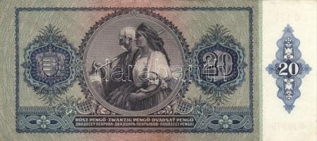 1932. 50P (2x) kétféle színű sorszámmal T:II+ + 1941. 20P (3x) kettő alacsony sorozatszámú T:II