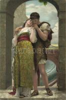 14 db háború előtti, jó minőségű Művész lap, lithokkal / 14 Art postcards