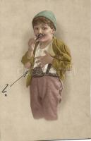 14 db háború előtti, jó minőségű Művész lap, lithokkal / 14 Art postcards