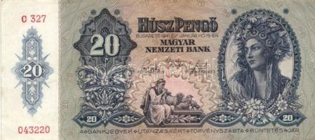 1930. 20P T:III- + 1941. 20P (4x) T:I-,II + 1965. 20Ft T:III