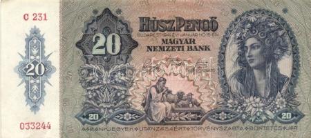 1930. 20P T:III- + 1941. 20P (4x) T:I-,II + 1965. 20Ft T:III