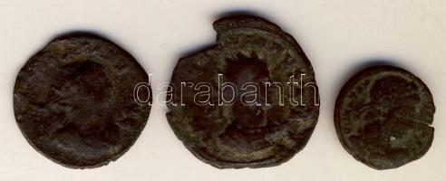 Római Császárság 3db különféle follis T:3