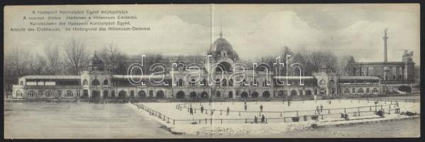 Budapest XIV. Korcsolyázó egylet műjégpályája, hajtatlan panorámalap