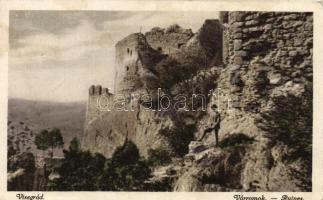 4 db háború előtti, jó minőségű Visegrád városképes lap