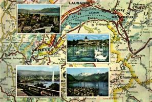 32 db nagyrészt használatlan modern térképes képeslap