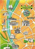 32 db nagyrészt használatlan modern térképes képeslap