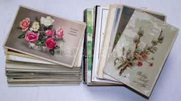 170 db Virág motívum képeslap sok régebbivel, lithokkal