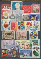 1909-1983 395 db (344 klf) magyar és külföldi levélzáró bélyeg, ívek, összefüggések is (segély, ünne...