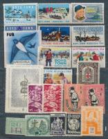 1909-1983 395 db (344 klf) magyar és külföldi levélzáró bélyeg, ívek, összefüggések is (segély, ünne...