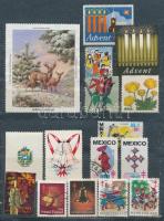 1909-1983 395 db (344 klf) magyar és külföldi levélzáró bélyeg, ívek, összefüggések is (segély, ünne...