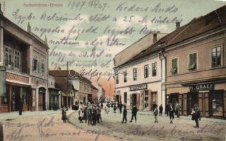 Szászváros with the shops of Lázár Lobstein and H. Graef (b)