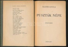 1948 Illés Gyula: Puszták népe, Nyugat Kiadó. Bp., kiadói félvászon kötésben, jó állapotban