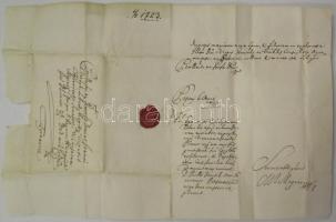 1723 Magyar aláírású viaszpecsétes levél Pozsonyból Nagyszombatba / Letter from Pressburg to Trnavie with wax seal