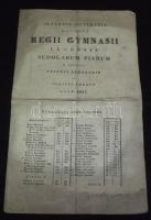 1825 A lévai gimnázium tanulóinak névsora 4p. / Students of the Leva high school