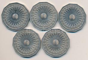 Ausztrália 1977. 50c "Ezüstjubileum" (5x) T:2 /
Australia 1977. 50 Cents "Silver Jub...