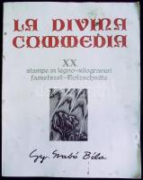 1977 Gy. Szabó Béla (1905-1985) Isteni színjáték 20 fametszetet tartalmazó nagyalakú mappa (Dacia, Kolozsvár)