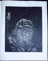 1977 Gy. Szabó Béla (1905-1985) Isteni színjáték 20 fametszetet tartalmazó nagyalakú mappa (Dacia, K...