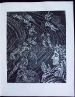 1977 Gy. Szabó Béla (1905-1985) Isteni színjáték 20 fametszetet tartalmazó nagyalakú mappa (Dacia, K...