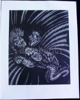 1977 Gy. Szabó Béla (1905-1985) Isteni színjáték 20 fametszetet tartalmazó nagyalakú mappa (Dacia, K...