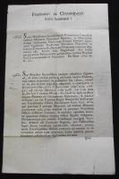 1811 Helytartótanácsi leirat Mednyánszky János báró, Bécs-hű főúr tanácsos, Latinovits János és Lová...