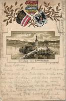 Gmunden, coat of arms Emb. litho s: Klatt (fl)