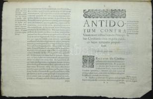 Antidotum contra virulentam instructionem principibus christianis circa negotia publica propositam, ...