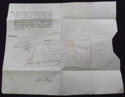 1813 Helytartótanácsi leirat József nádor, Latinovics János, Bodor Mihály saját kezű aláírásaival / ...
