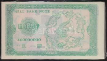 Bontatlan csomag nagyalakú kínai égetési pénz 100 db 400.000.000 névértékben / China hell banknote 4...