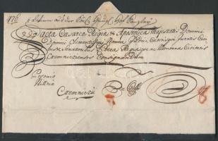 1781 Ex offo levél Galánthai gróf Esterházy Ferenc főkancellár aláírásával és kancellári szárazpecséttel / Ex offo letter of the chancellor count Franz Esterhazy with autograph signature and wax-seal