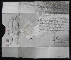 1781 Ex offo levél Galánthai gróf Esterházy Ferenc főkancellár aláírásával és kancellári szárazpecsé...