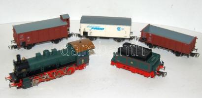 2db eredeti Piko modell-vasút készlet kiváló állapotban: 1 mozdonnyal és 7 db klf vagonnal, egyik er...